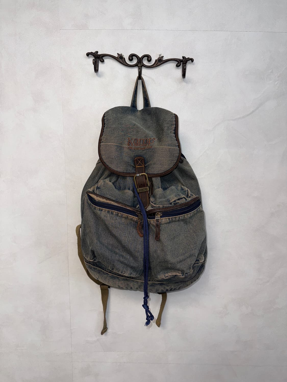Kamp washing denim pocket backpack  상품이미지1