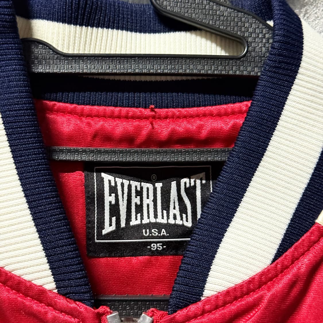 Everlast USA 헤리티지 올드스쿨 배색 자수 집업 바시티 자켓 상품이미지7