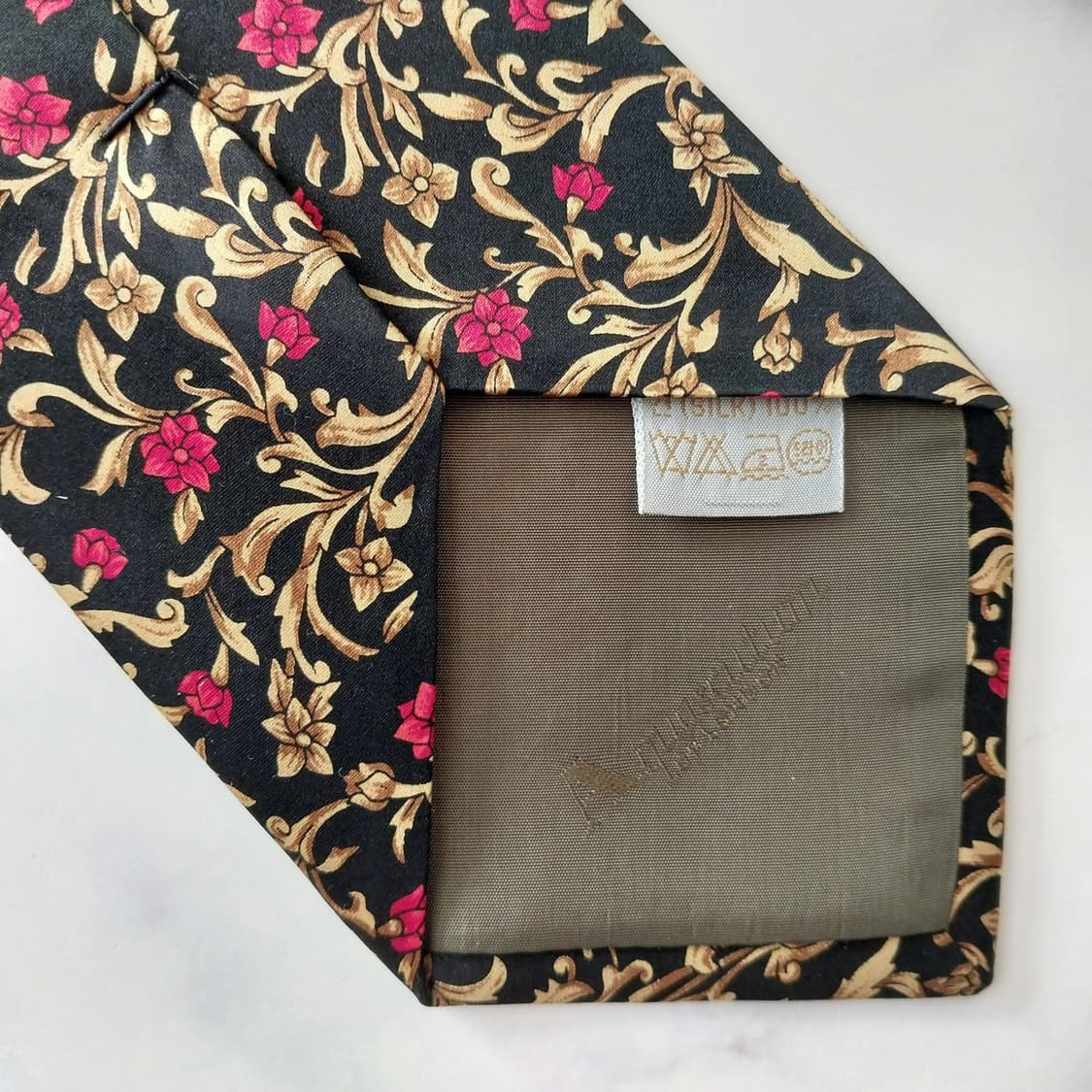 아쿠아스큐텀 실크 플로럴 자카드 넥타이 9.8cm A+등급 K1542
 상품이미지10