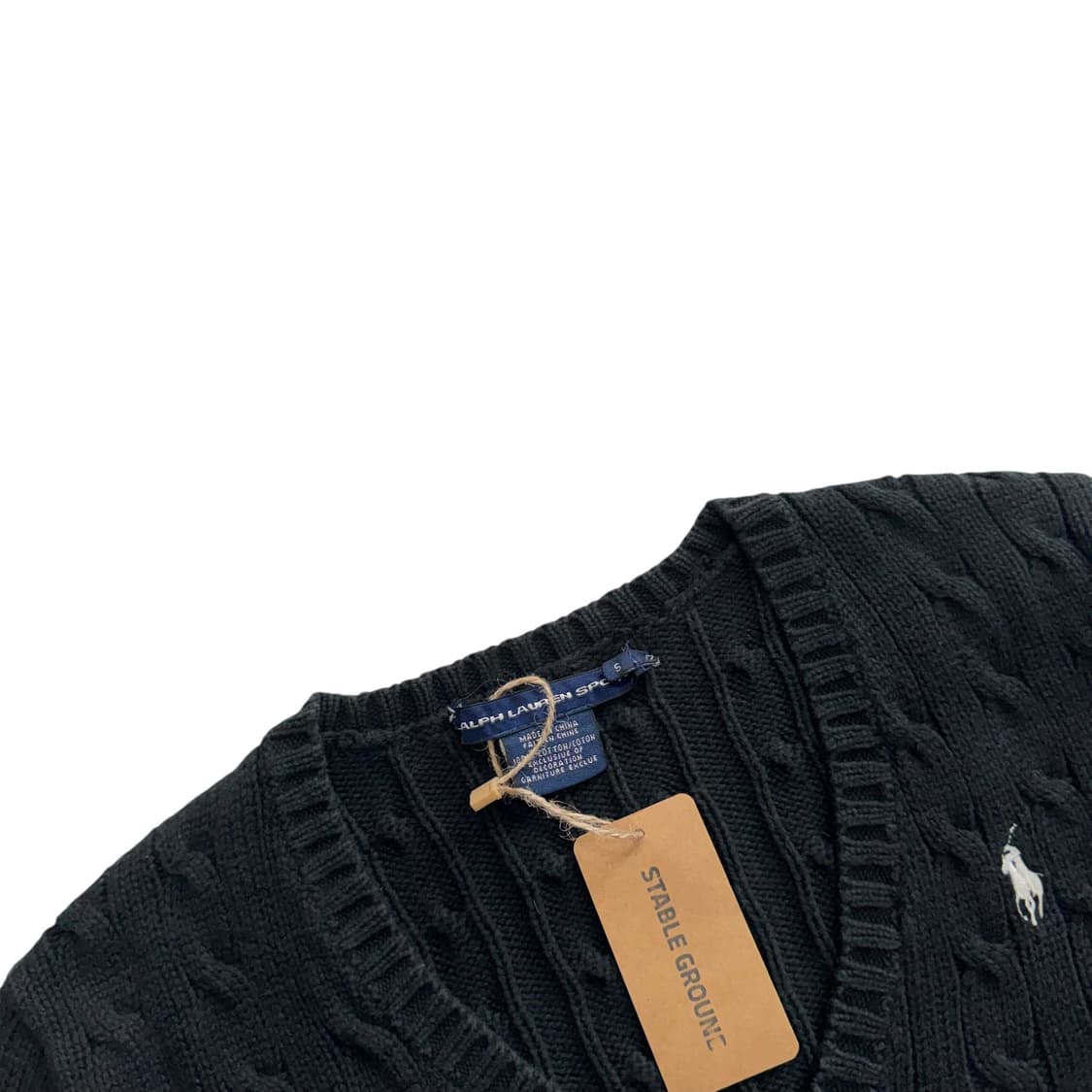 [우먼 S] 폴로 랄프로렌 케이블 브이넥 스웨터 니트 상품이미지3