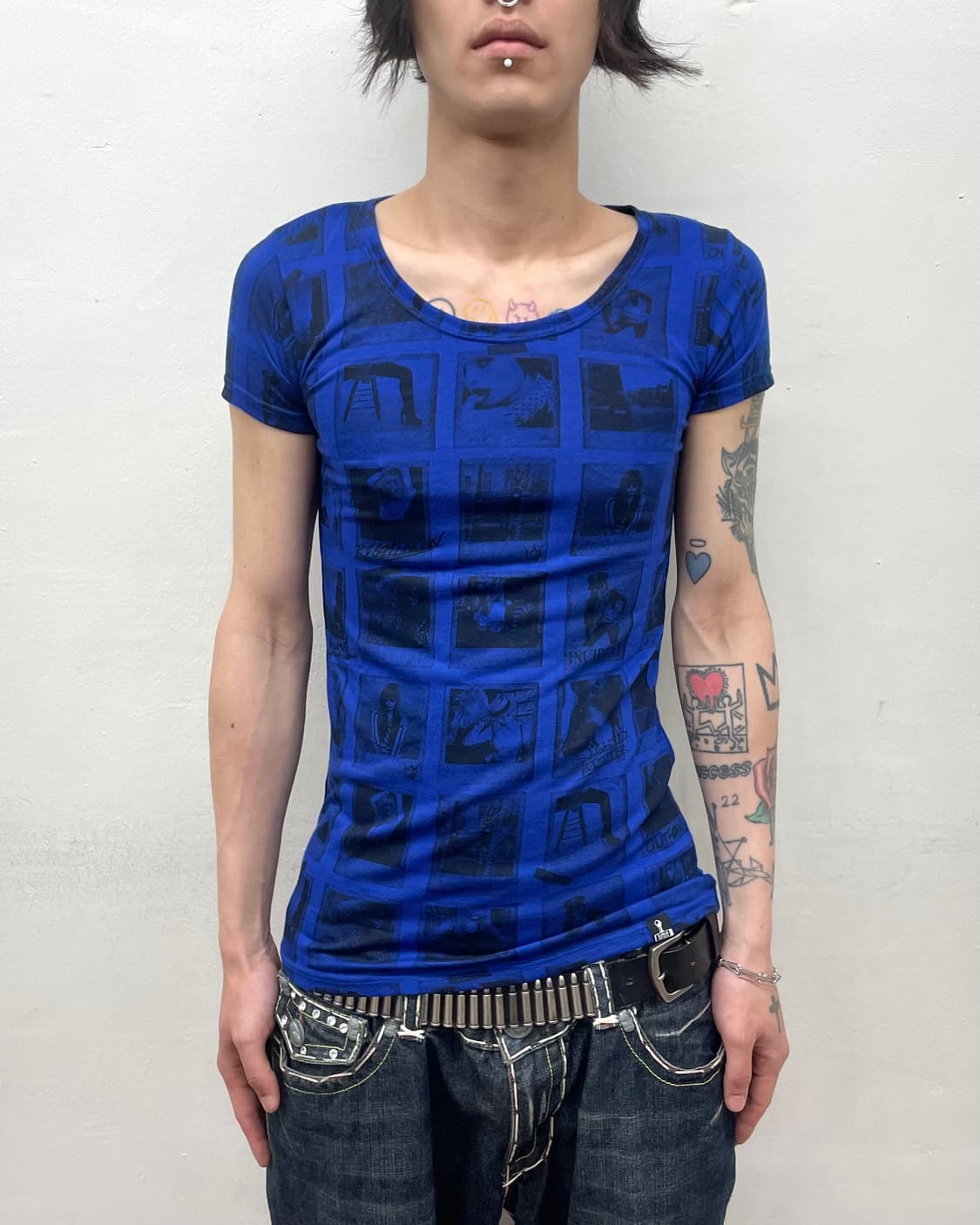Sexy girl photo Blue T-shirt 상품이미지1