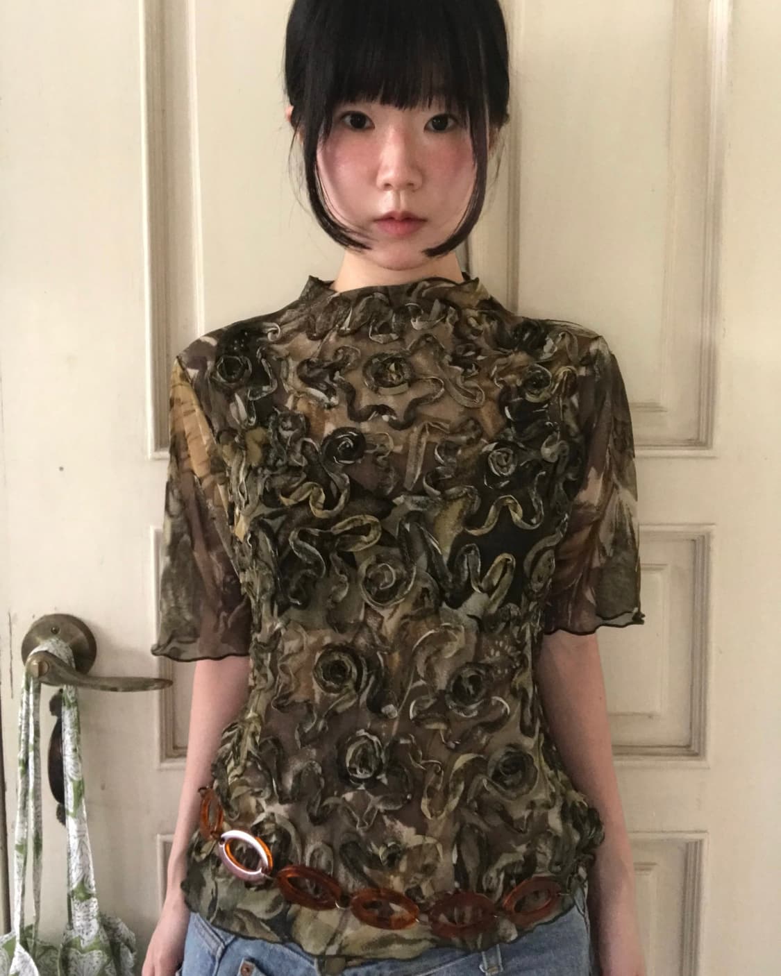  vintage pattern mash top  상품이미지1