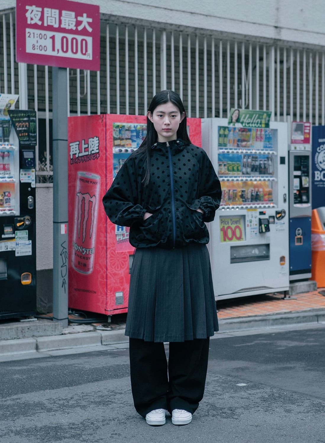 오헤시오 도트 프릴 후드 윈드브레이커 상품이미지6