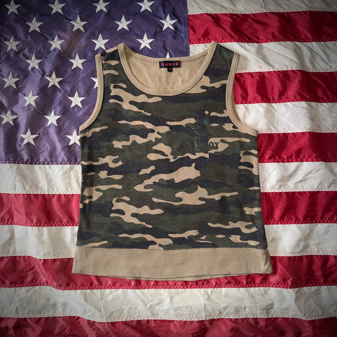 Playboy 밀리터리 카모 나시 상품이미지2