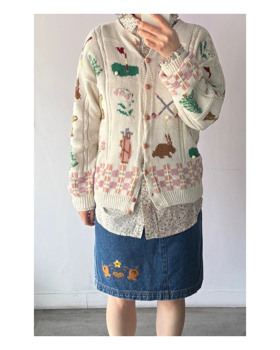 빈티지 토끼 가디건 코튼가디건 상품이미지7