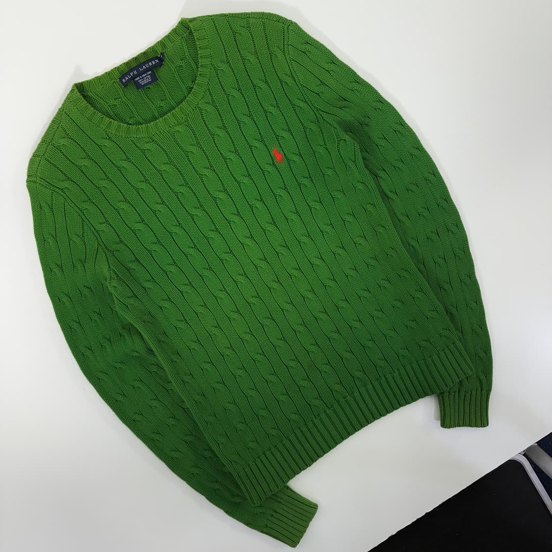 Polo  폴로 랄프로렌 자수 코튼 우먼스 꽈배기 니트 상품이미지2