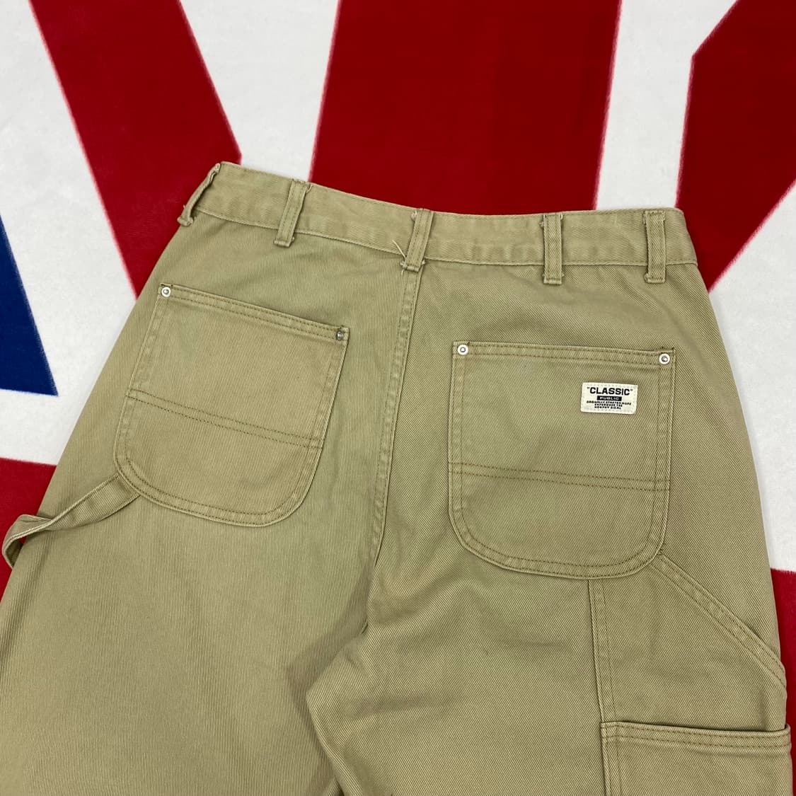 빈티지 와이드 더블니 팬츠 L 상품이미지4