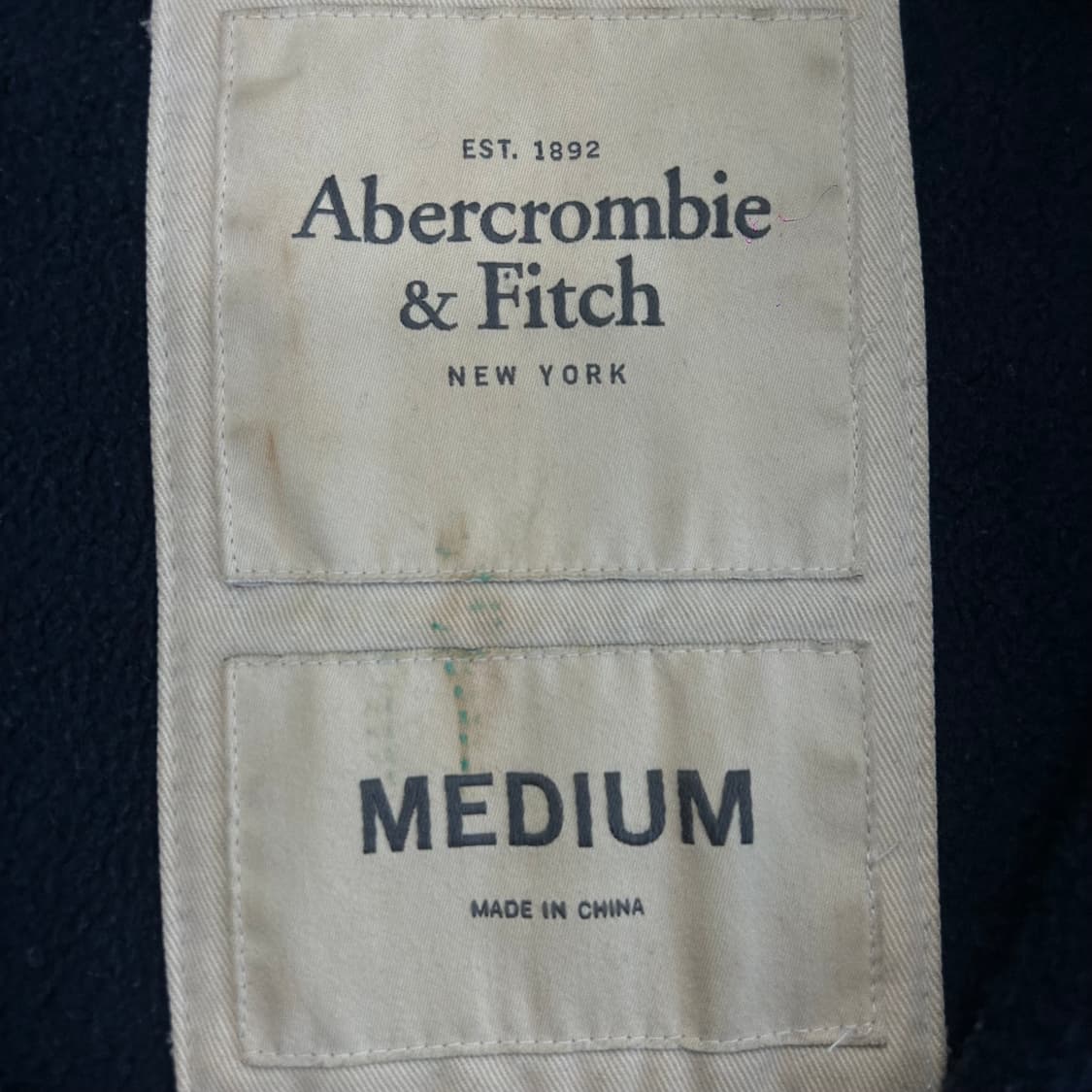 Abercrombie 아베크롬비 스펠아웃 로고 네이비 후드집업 상품이미지5