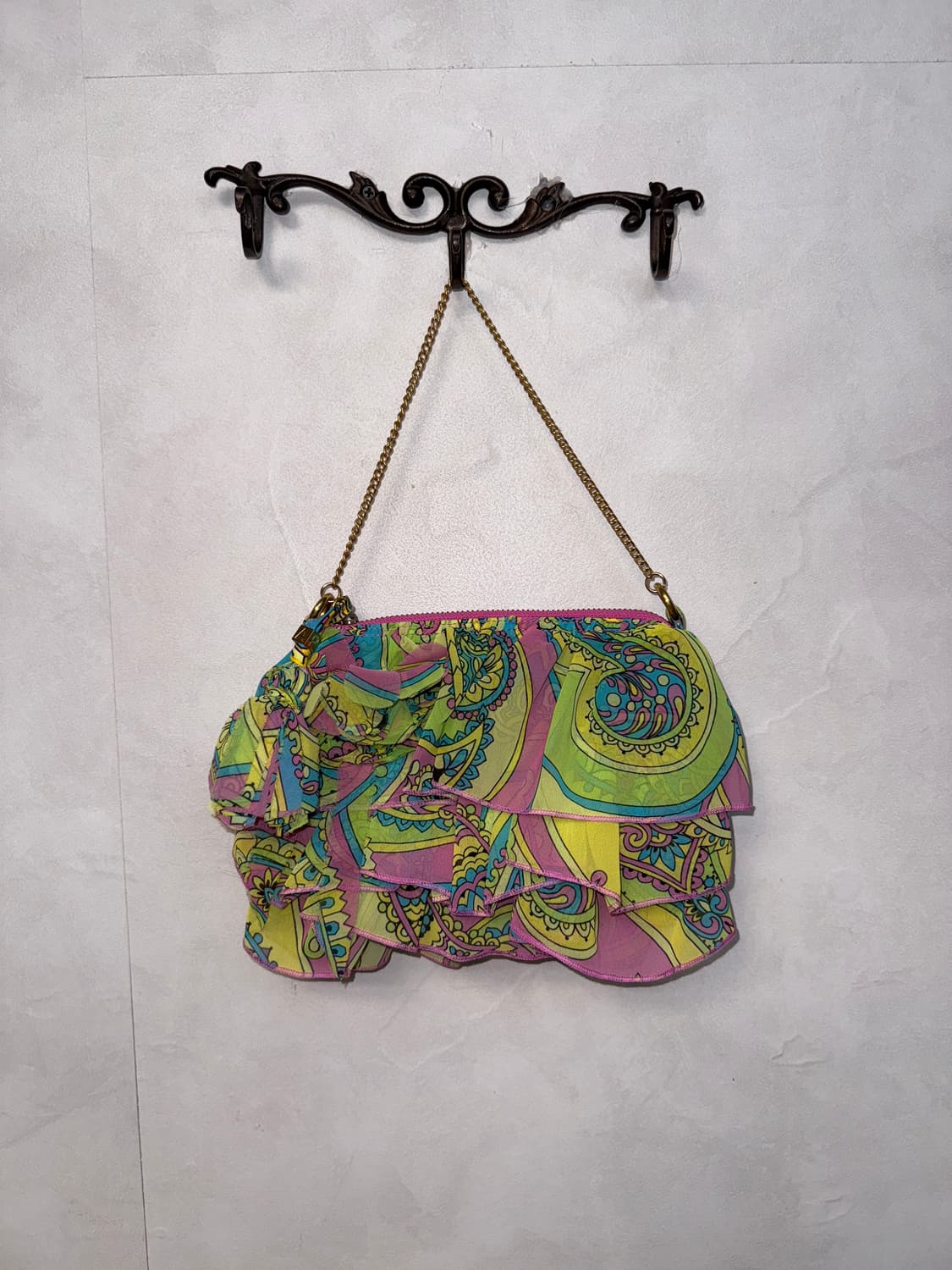 GAP pink lemon ethnic paisley ruffle 숄더백 상품이미지1