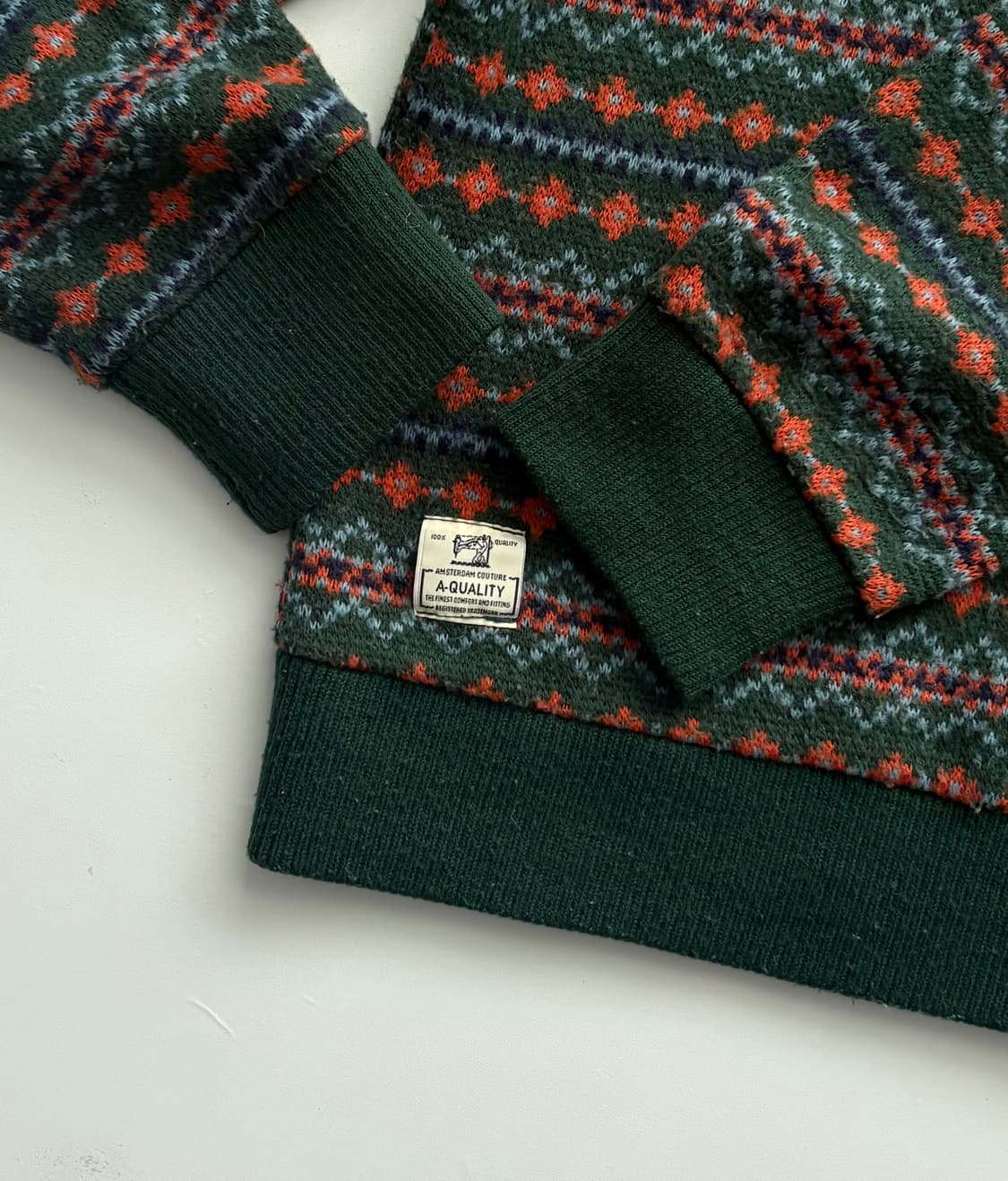 JPN 빈티지 페어아일 엘보 패치 니트 상품이미지6