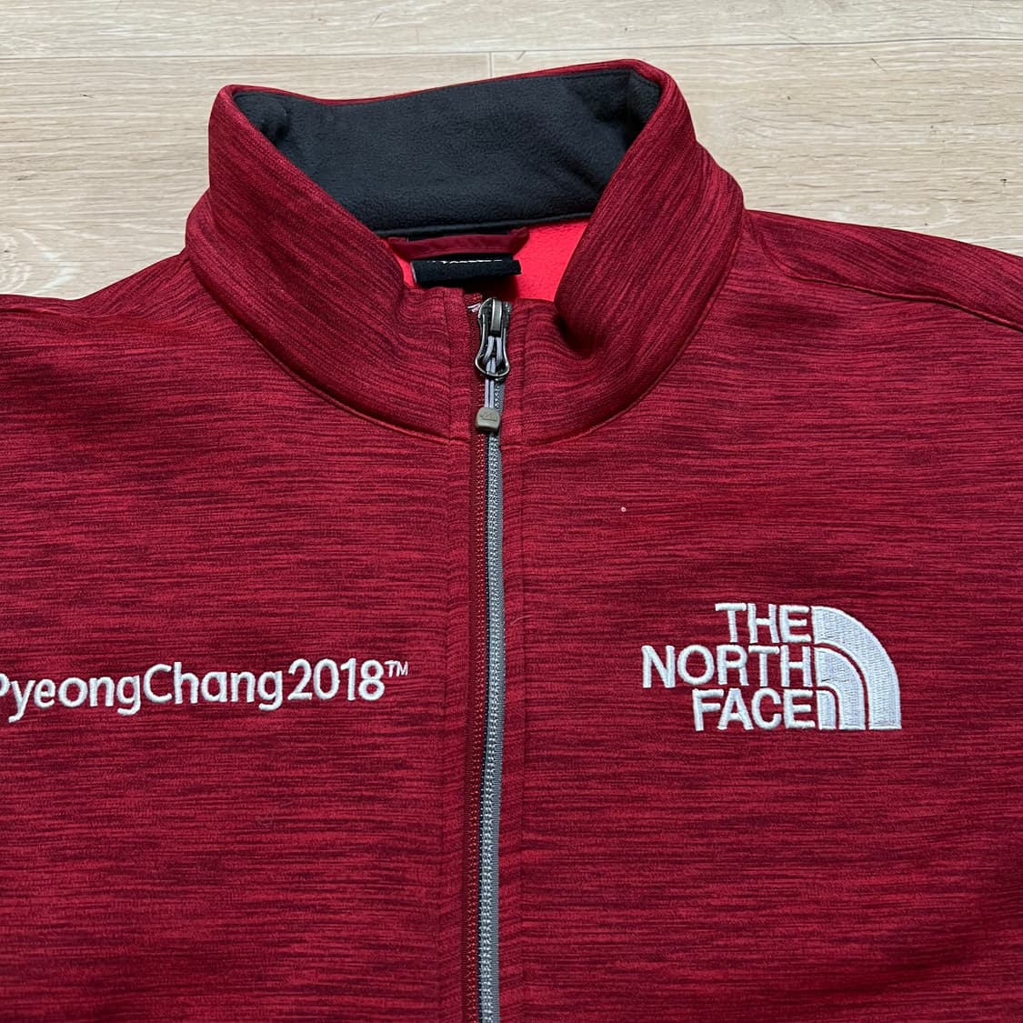 노스페이스 평창올림픽 에디션 기모 져지 트랙탑 자켓 [레드] M/95 상품이미지4