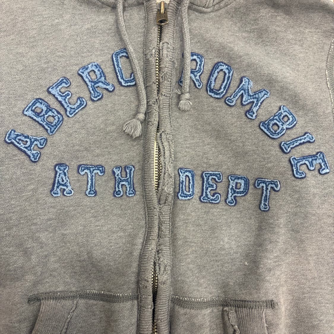🩶아베크롬비 y2k 아치로고 그레이 후드집업🩶 상품이미지2