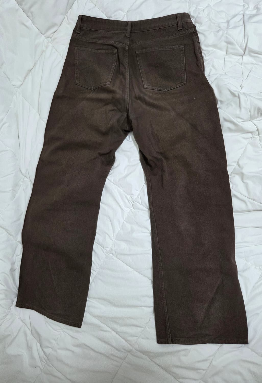 벨리에 트루와이드 데님팬츠 워시드 브라운 상품이미지3