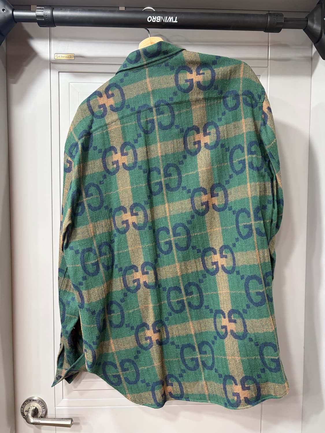구찌 점보 GG 체크 울 셔츠 상품이미지2