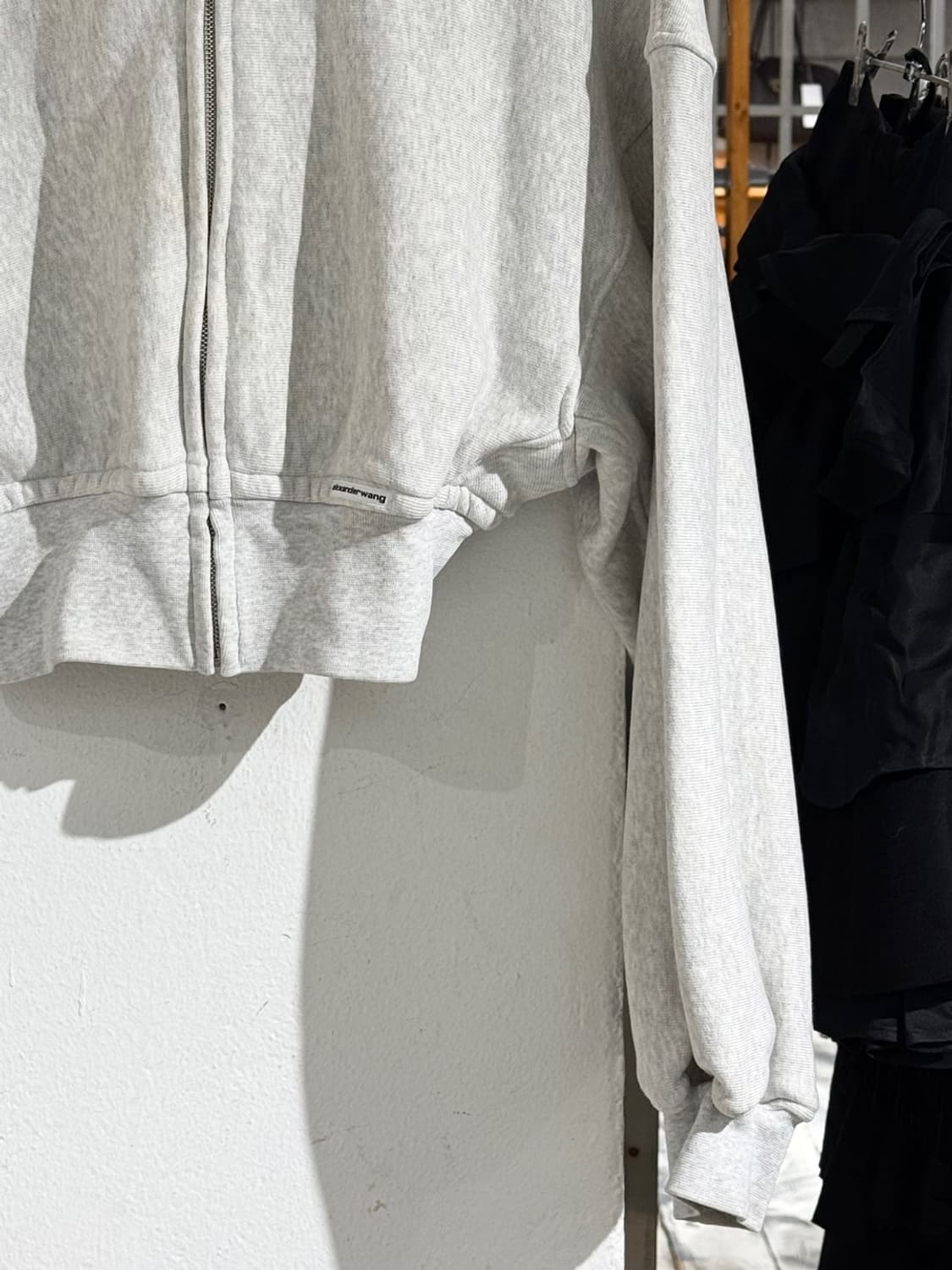 알렉산더 왕 멜란지 집업 크롭 후드티 상품이미지5