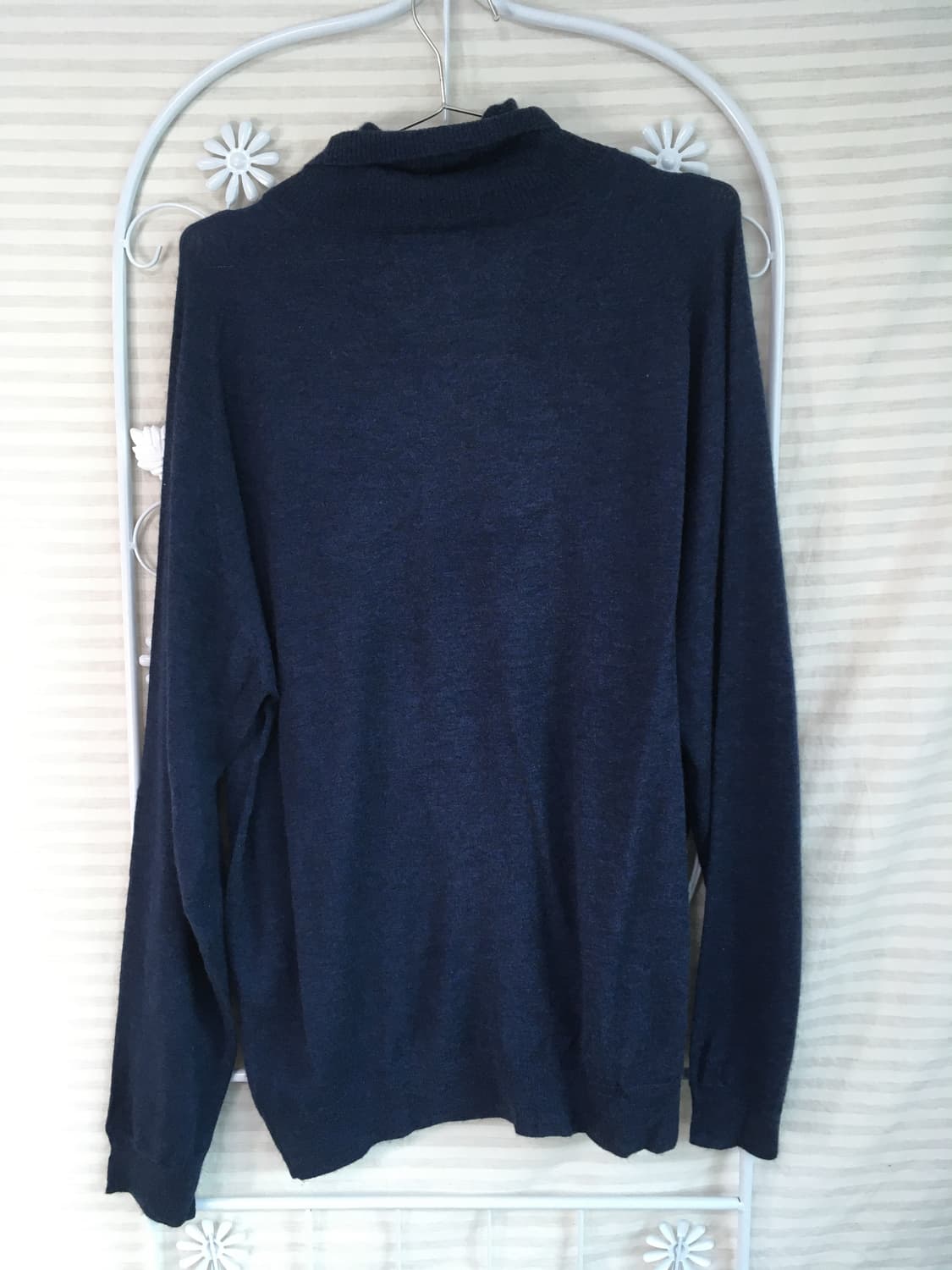 빈티지 딥블루 폴라 니트 티셔츠 y2k 스트릿 갸루 펑키 일본빈티지695 상품이미지2