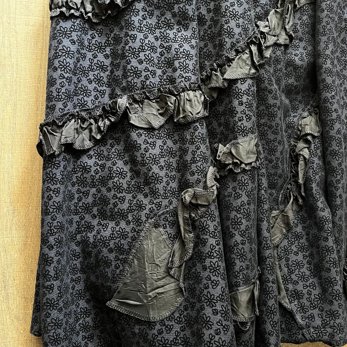 Floral Pattern Lace Flare Skirt 상품이미지6