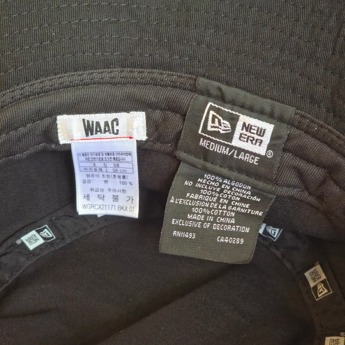 WAAC x 뉴에라 블랙 버킷햇 상품이미지3
