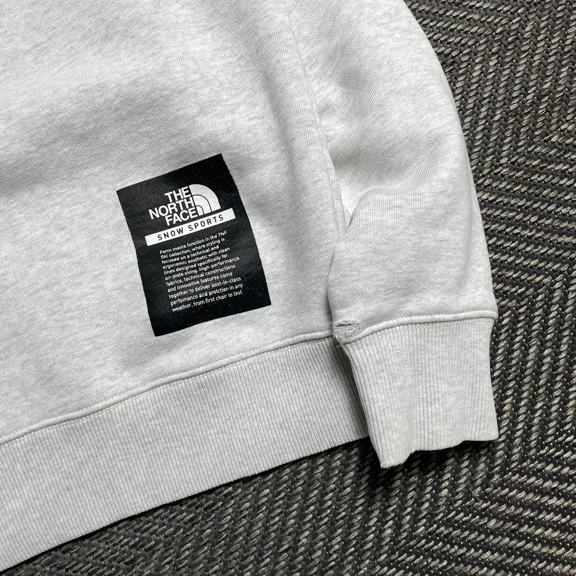 노스페이스 네버스탑 빅로고 스웻 그레이 맨투맨 y 5076 상품이미지6