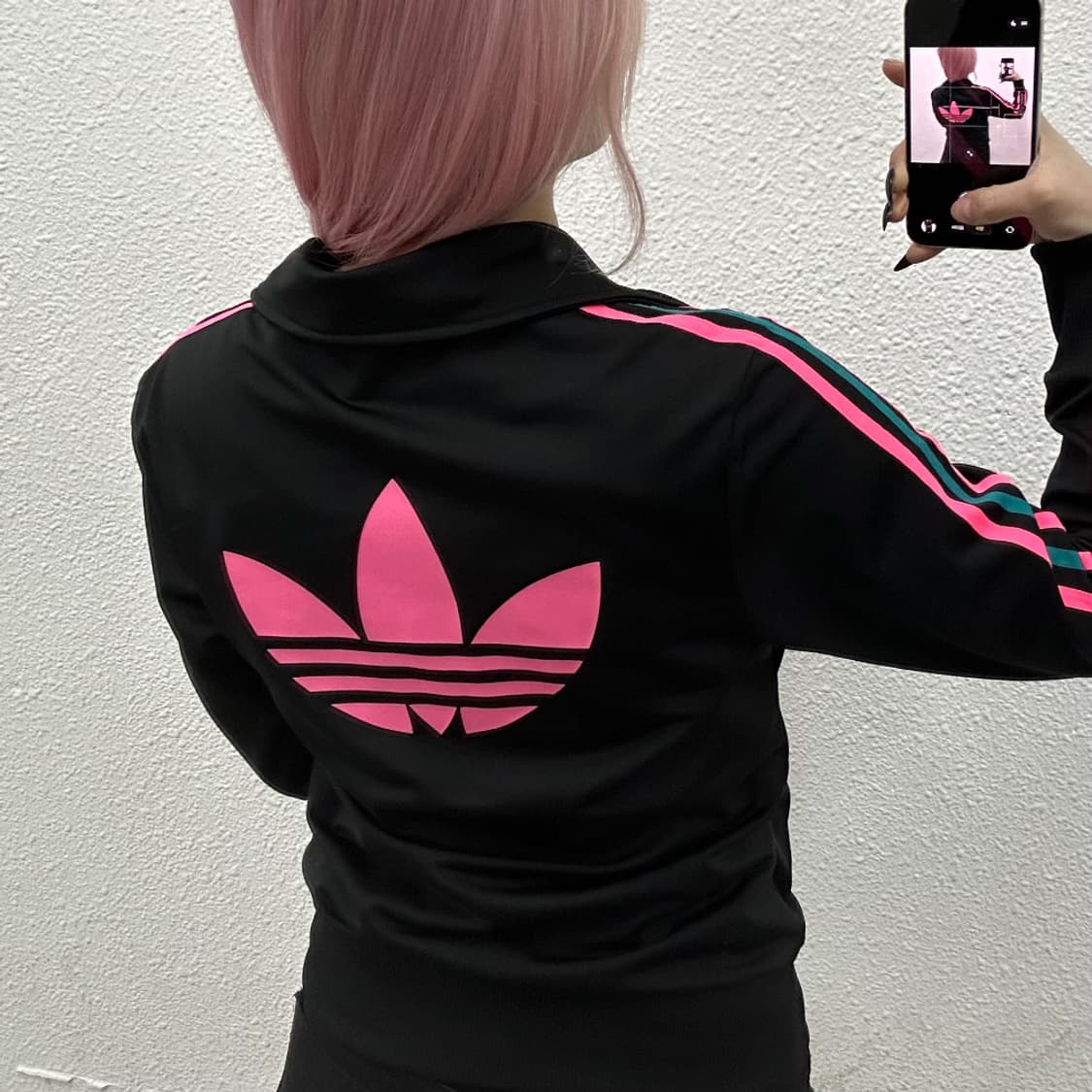 아디다스 여성 파이어버드 핑크라인 블랙 트랙탑 95 상품이미지3