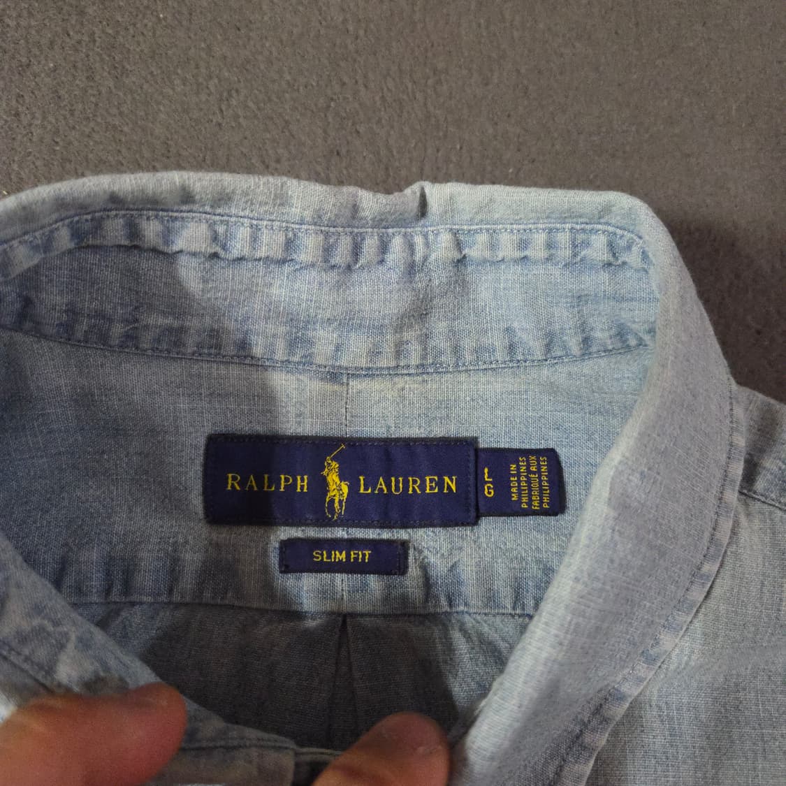 폴로 데님 셔츠 L 라이트블루 상품이미지5