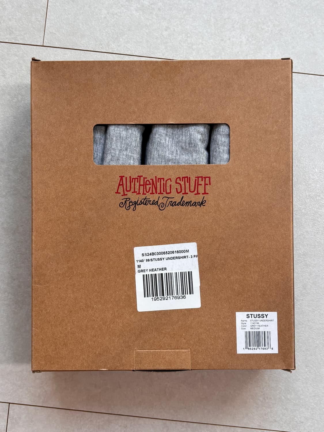 STUSSY UNDERSHIRT 3 PACK GREY HEATHER  상품이미지2