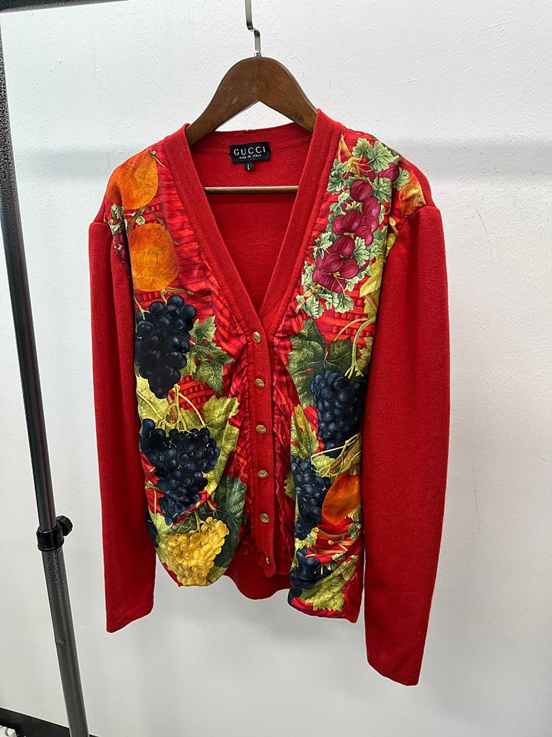 여) 구찌 90s 금장 후르츠 가디건  상품이미지1