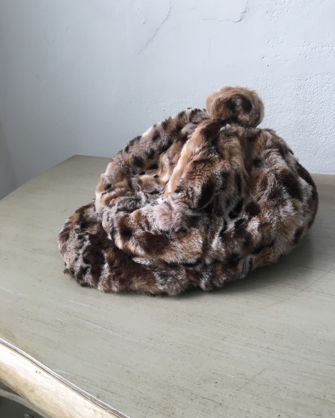 leopard pattern pom cap 상품이미지4