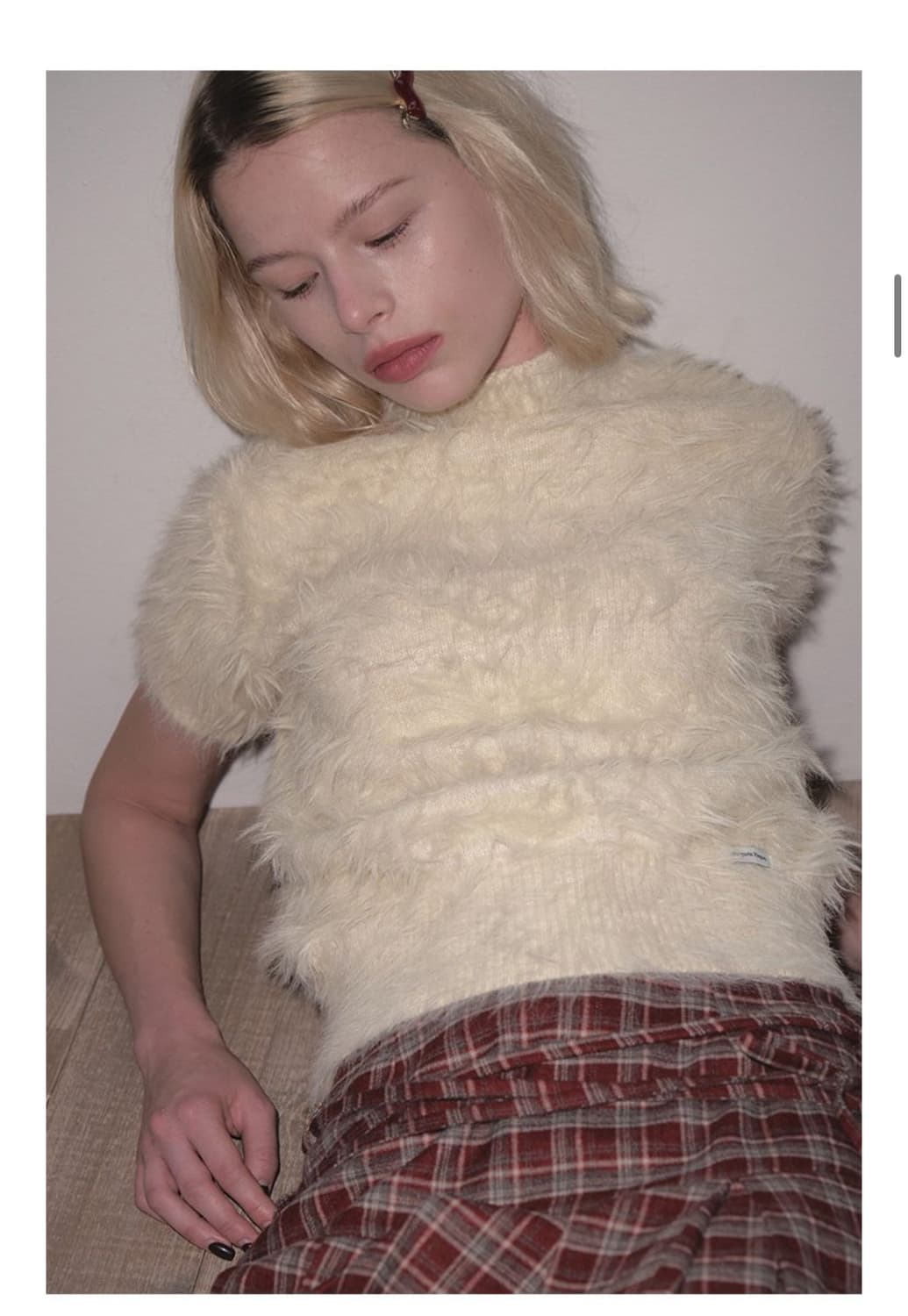 마가린핑거스HAIRY HIGH NECK KNIT(LIGHT YELLOW) 상품이미지2