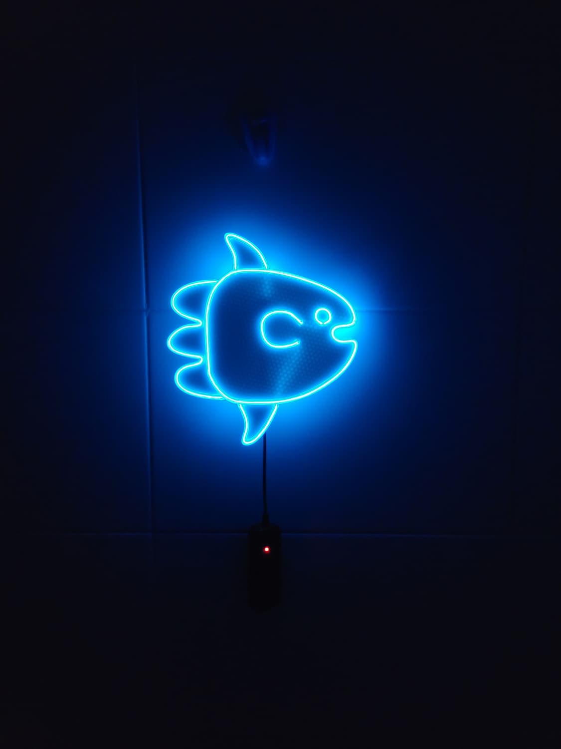 네온사인 개복치 물고기 led 램프 조명 무드등 상품이미지3
