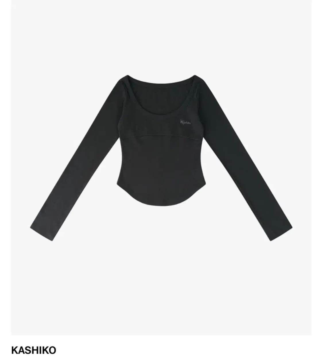 카시코 몽크 롱 슬리브 차콜 Monk Long Sleeve Top 상품이미지1