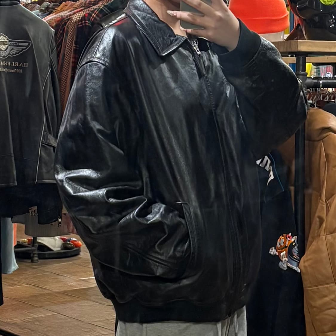 [HI] VTG 가죽자켓 블랙 상품이미지4