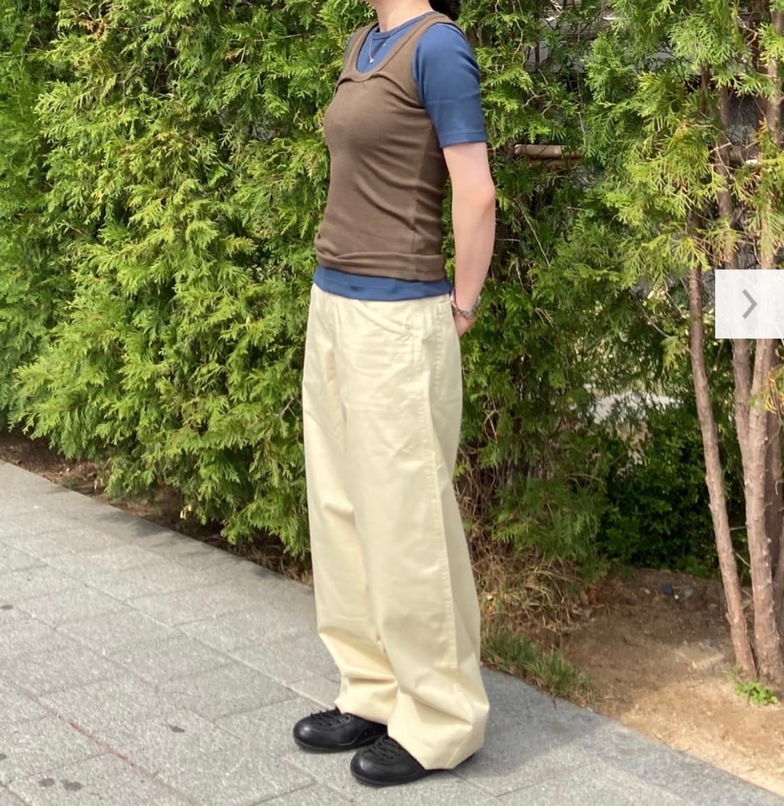 [새상품] uniqlo U 유니클로U 코튼 와이드팬츠 베이지 르메르 상품이미지2