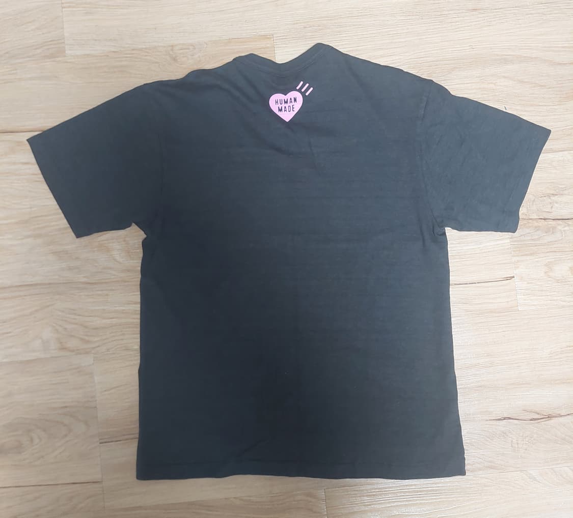 휴먼 메이드 애니멀 그래픽 티셔츠 폴라 베어 블랙  - 하라주쿠 스토어  상품이미지3