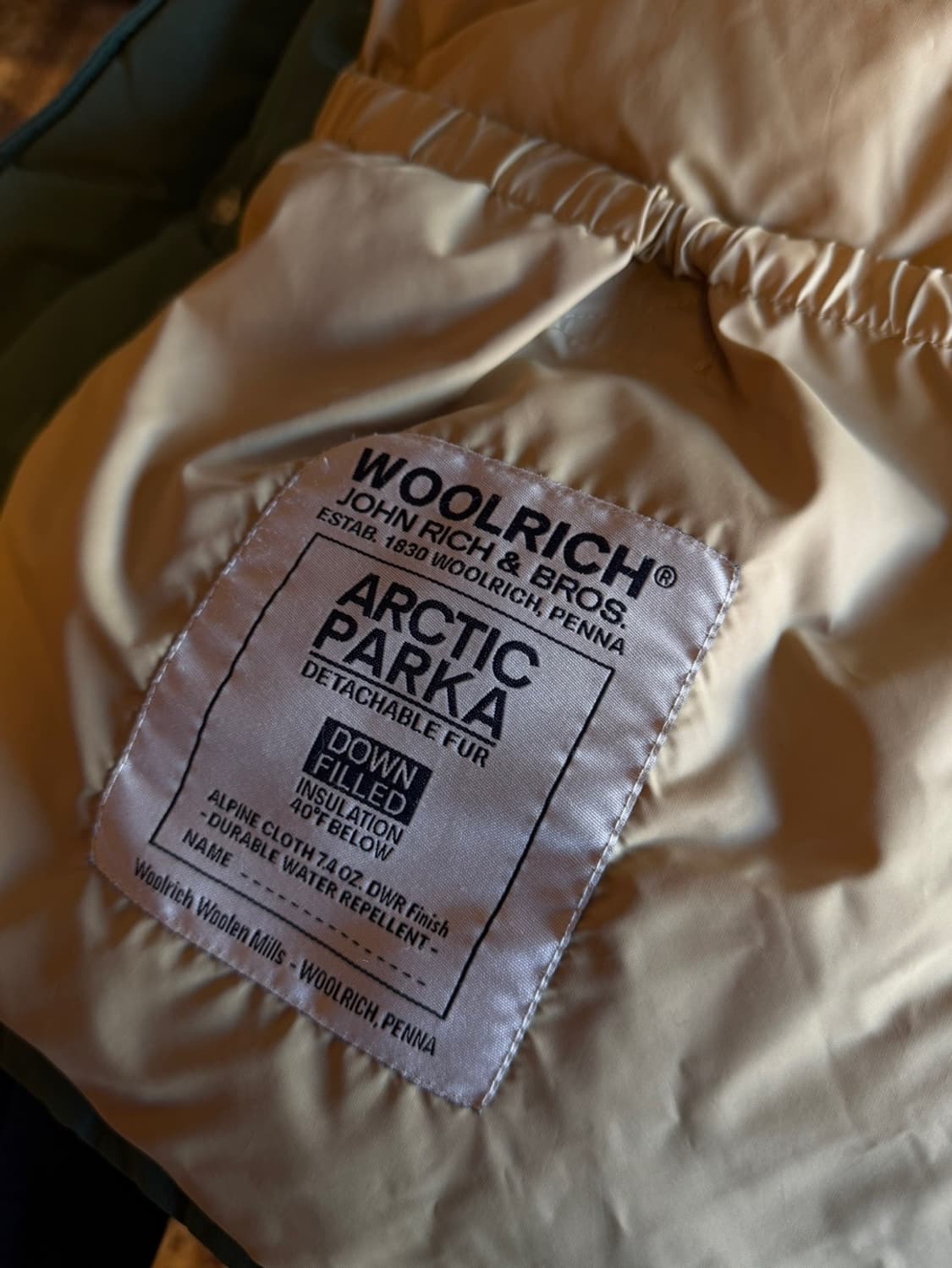 울리치 아크틱파카 남성100 상품이미지7