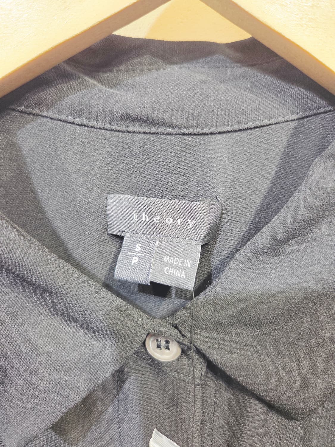 띠어리 블랙 실크 셔츠_S 상품이미지7