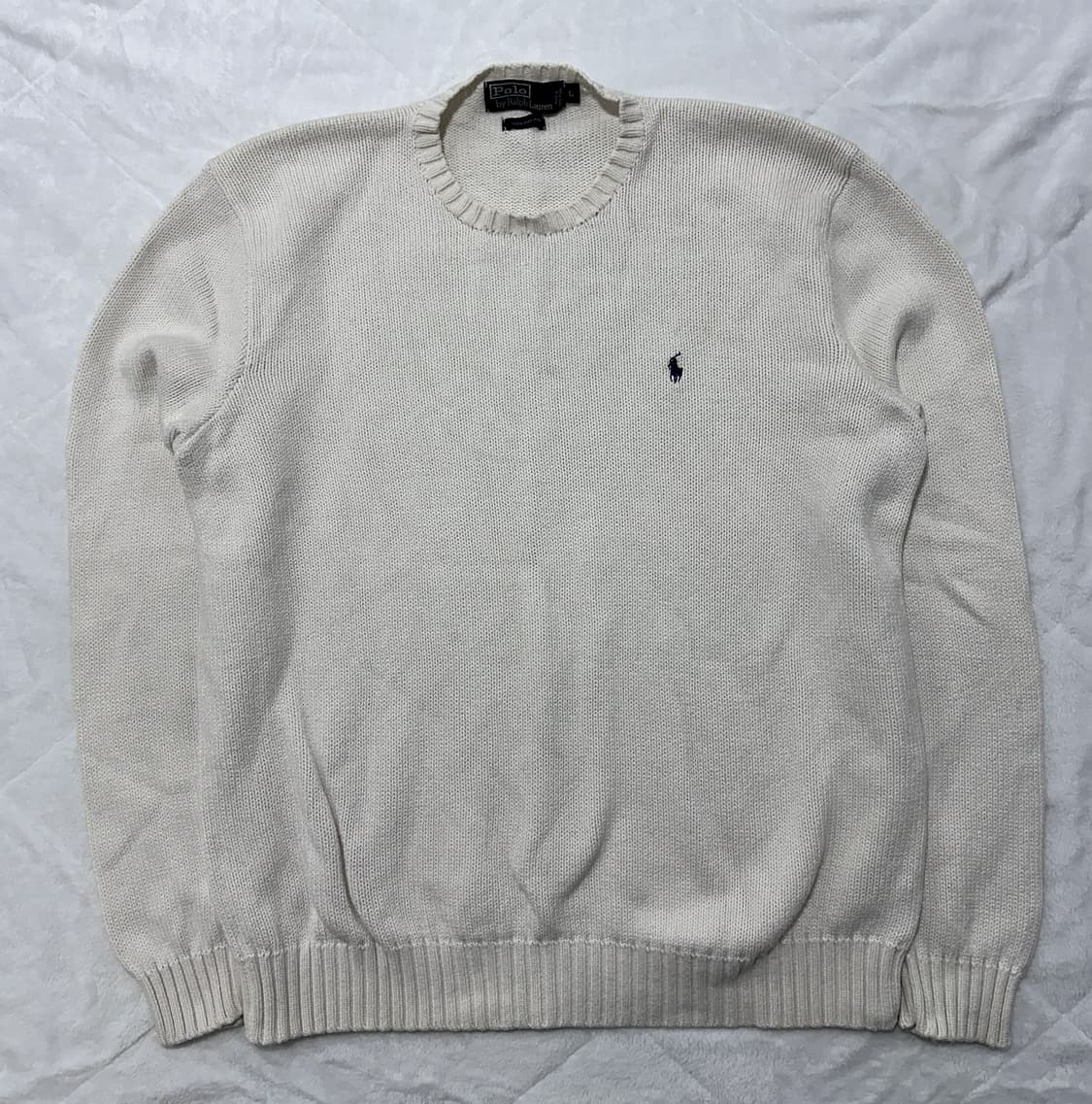 폴로 랄프로렌 포니 자수 아이보리 니트 L 상품이미지1