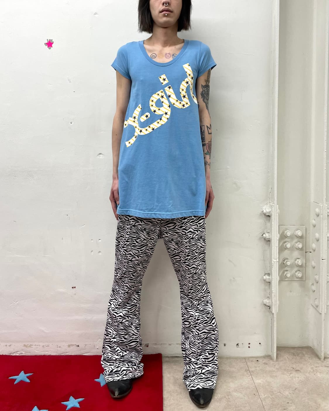 X Girl Blue Star Short Sleeve 상품이미지2