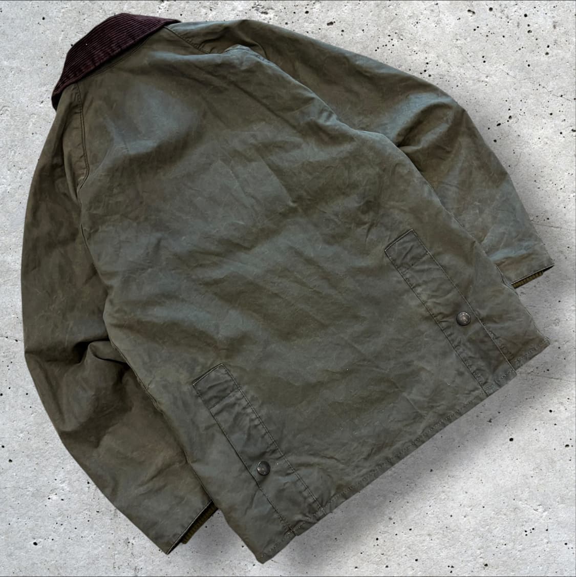 [32] 바버 비데일 왁스 자켓 올리브 빈티지 D624 상품이미지2