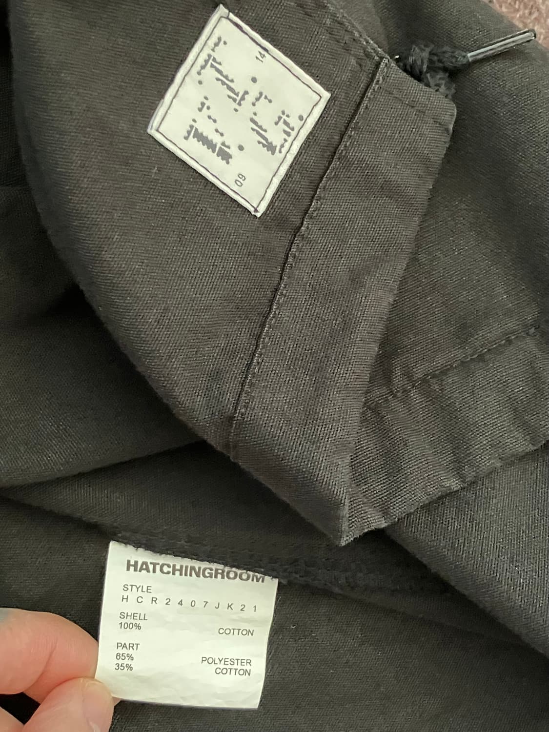 해칭룸 / 모즈파카 / 워시드블랙 상품이미지2