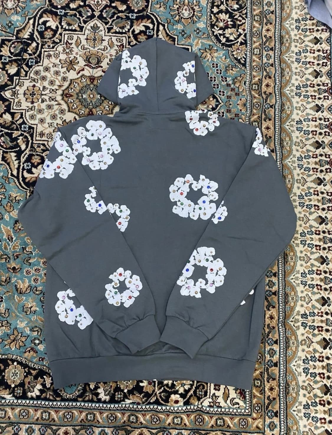 데님티어스 라인스톤 후드집업 M 상품이미지2