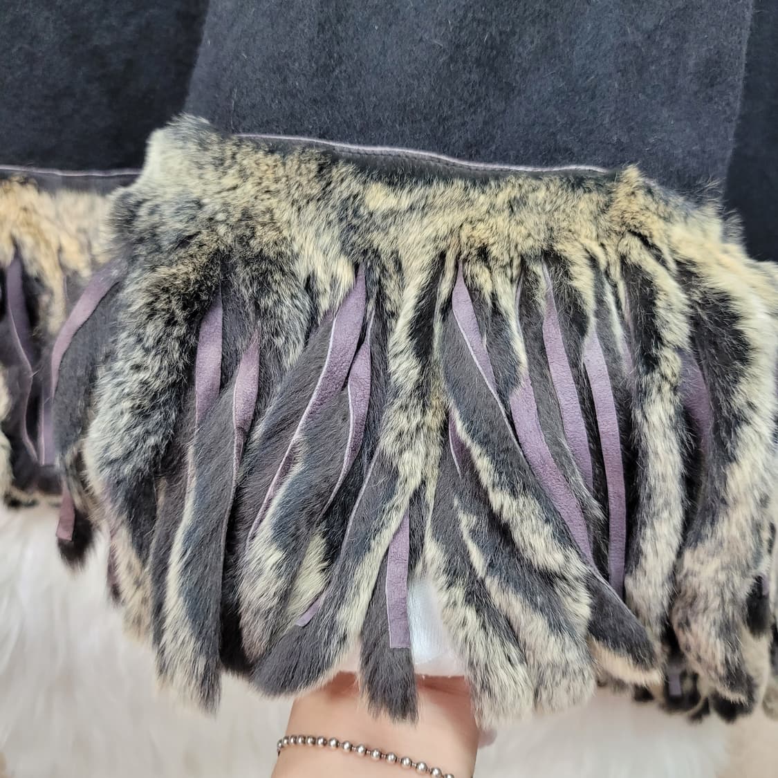 루이까또즈 캐시미어 여우털 머프러 목도리 스카프 새상품 상품이미지7