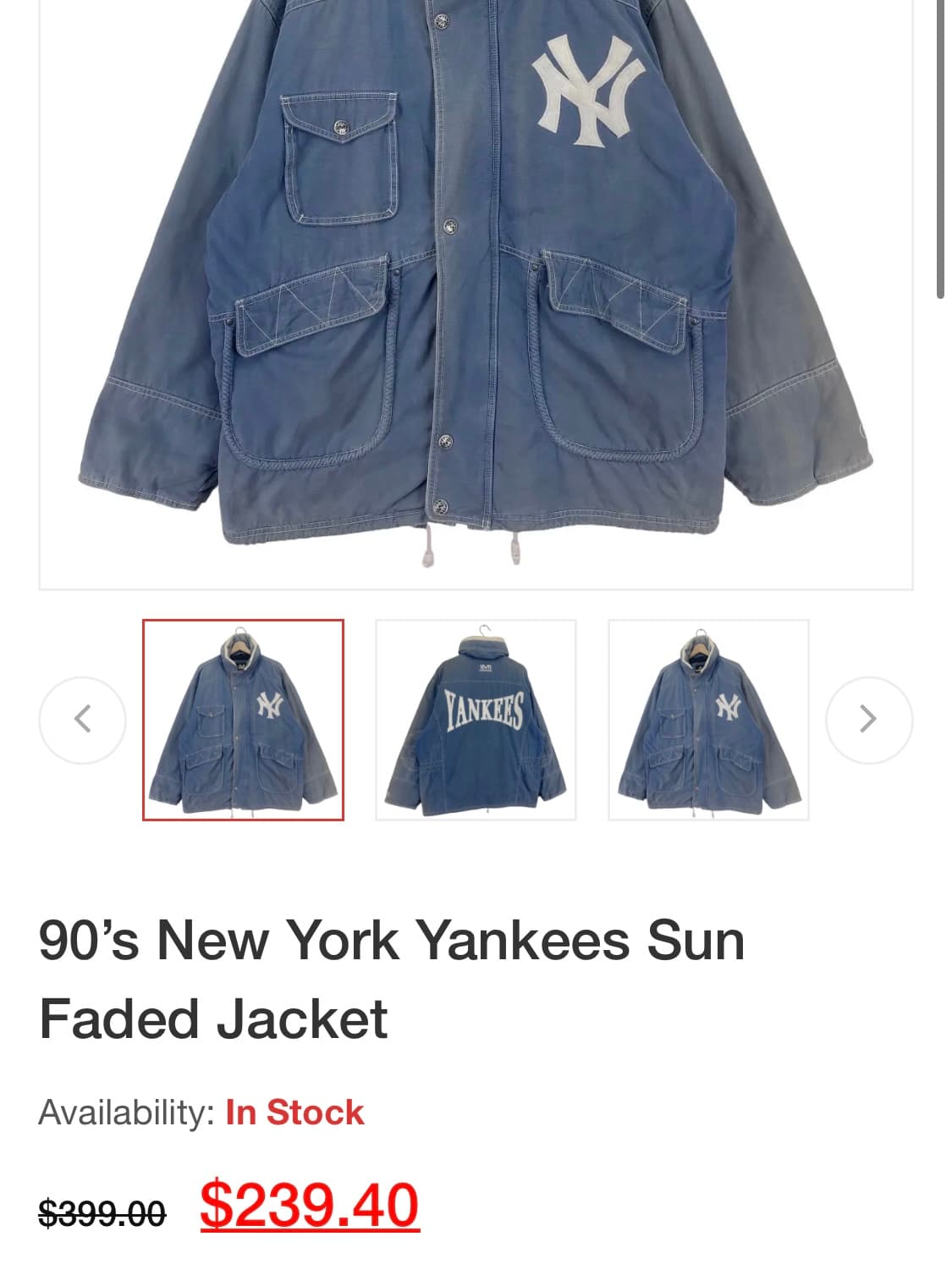 90's MIRAGE new york yankees jacket 90년대 상품이미지9