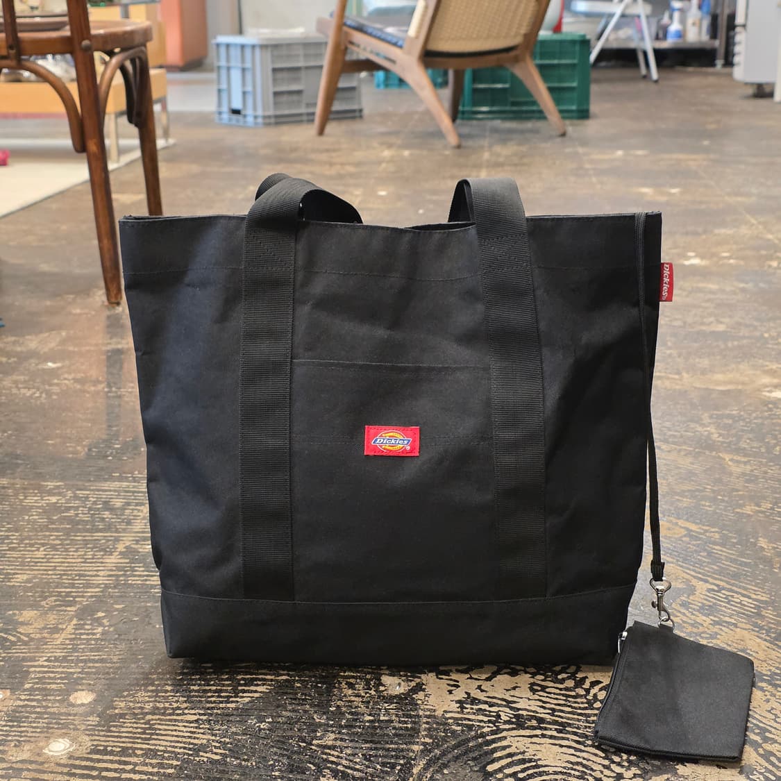 디키즈 블랙 토트백 + 미니 파우치 세트 상품이미지3