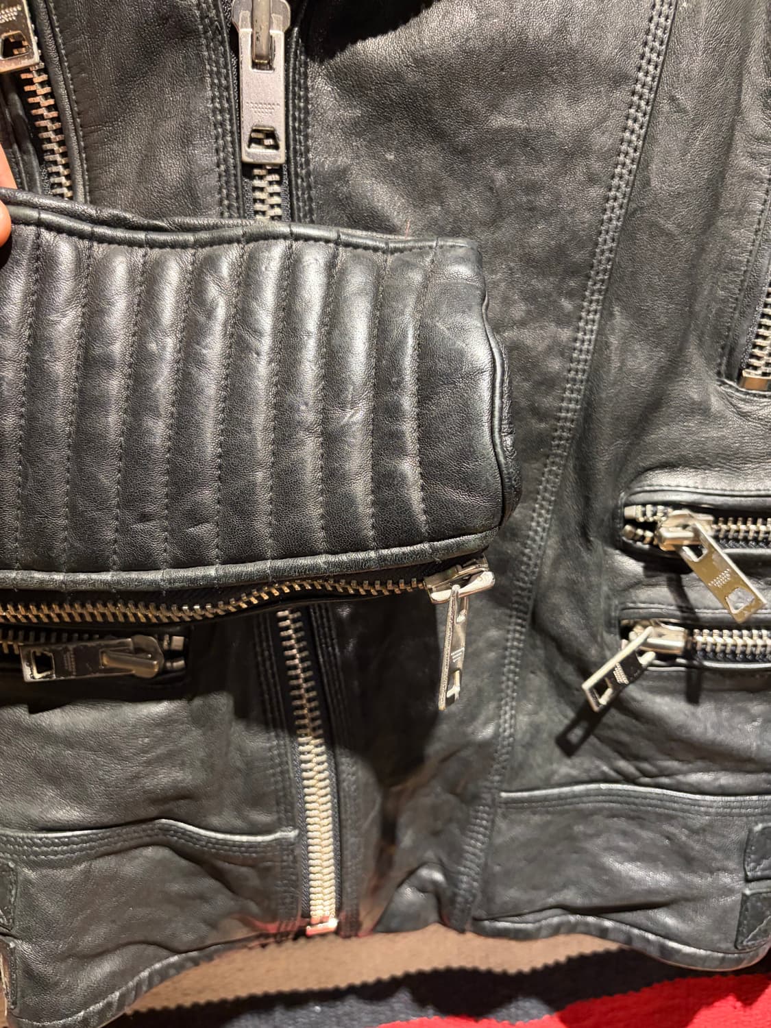 Italy sheep rider jacket / 양가죽 바이커자켓 상품이미지4