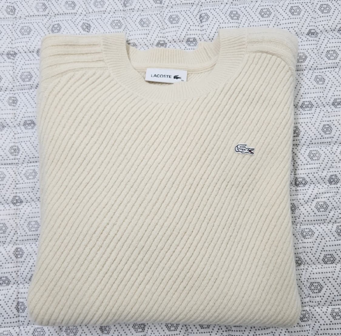 라코스테 아이보리 리브 니트 95 상품이미지7