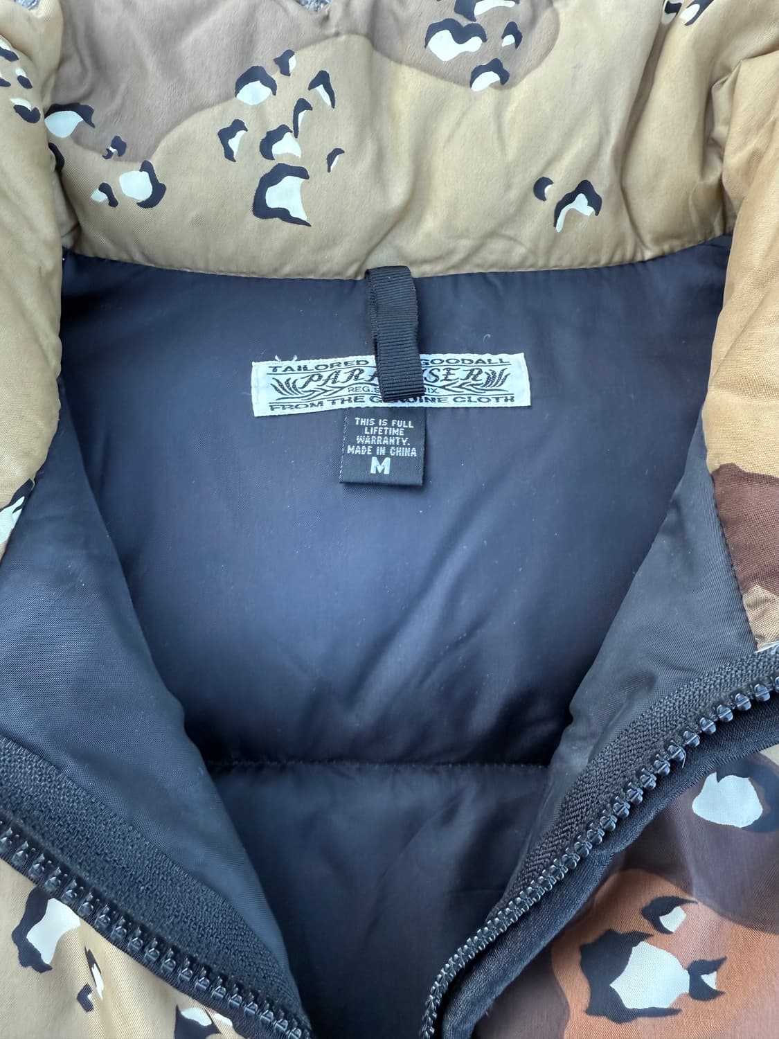 PARALYSED 초코칩 데저트 카모 플라쥬 조끼 패딩 베스트 상품이미지3