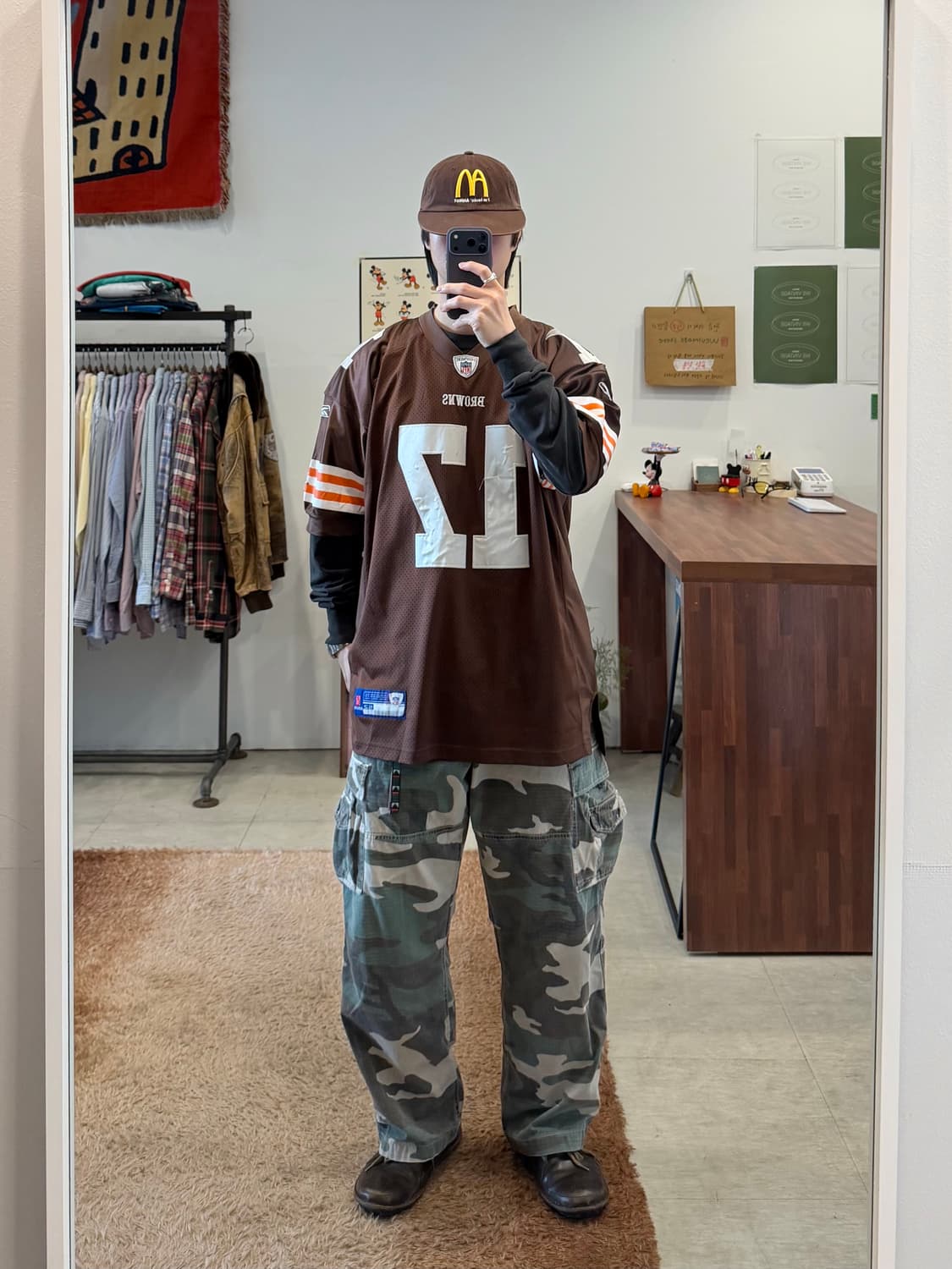 00s Reebok 리복 NFL 클리블랜드 브라운스 No.17 풋볼 저지 상품이미지2