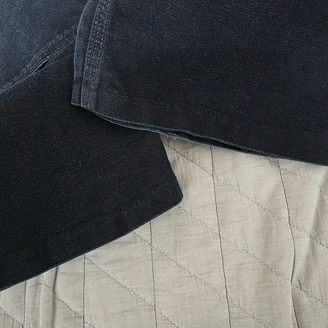 [38] 빈티지 칼하트 더블니 B01 BLK 워크팬츠 페인팅 크롭 BK4 상품이미지3