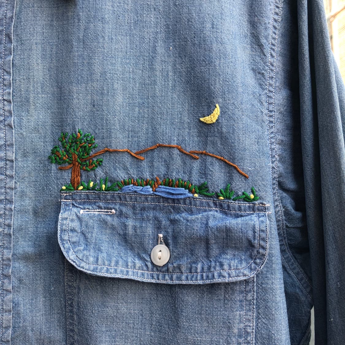 50s Bigmac chambray shirt-L 상품이미지3